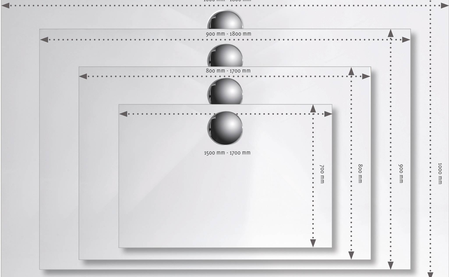 HÜPPE vous propose des fabrications spéciales sur mesure. Qu'il s'agisse d'un receveur de douche ou d'une cabine de douche.