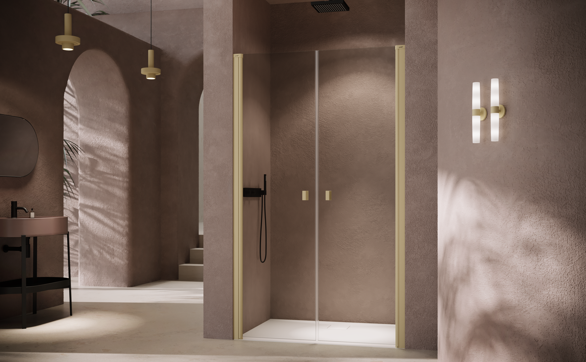 HÃPPE Xtensa pure pannello laterale per porta scorrevole walk-in 1 pezzo  con segmento fisso XT0306069321