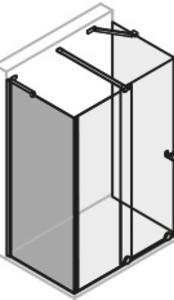 HÜPPE Xtensa pure Porte coulissante de pare-baignoire, 1 élément avec  segment fixe Verre trempé avec ANTI-PLAQUE/argent ultra brillant -  XT0701069322